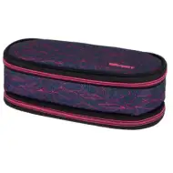 Spirit: My Bag růžový kostkovaný dvoukomorový oválný penál