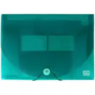 Spirit: Obal na dokumenty A4 s 12 přihrádkami, průhledný modrý