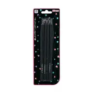 Spirit: Sada 4 kusů grafitových tužek Crystal s černým dřevem a špičkou ze drahokamu.