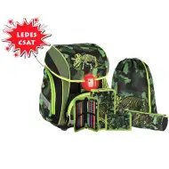 Spirit: Triceratops LED, 3D vzor školní taška, batoh 5ks sada
