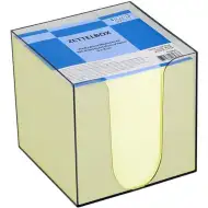 Spirit: Žlutý notes v průhledném zásobníku, 900 listů, 9x9x9 cm