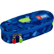 St.Right 3D Blocks Modrý oválný penál 23cm