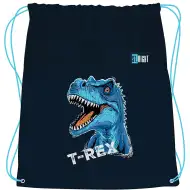 St.Right Modrý T-Rex sportovní vak, pytel na přezůvky 34x43 cm