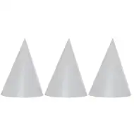 Stříbrné párty klobouky, sada 6 ks