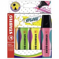 Stabilo: BOSS SPLASH textový zvýrazňovač 2-5mm sada 4 kusů