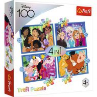 Šťastné Disney rodiny 4v1 puzzle - Trefl