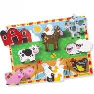 Statek zvířecí tlusté dřevěné puzzle s 8 kusy - Melissa &amp; Doug