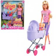 Steffi Love: Sunshine dvojčata s kočárkem ve 2 variantách - Simba Toys