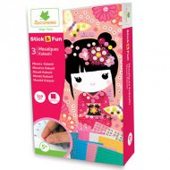 Stick&amp;N Fun mozaiková sada pro tvorbu obrázků - Kokeshi