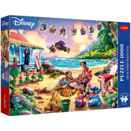 Stitch na pláži 1000dílné prémiové plus puzzle - Trefl