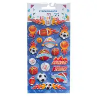 The Littlies: Sportovní 3D nafukovací sada samolepek 10x22 cm