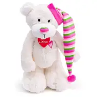 Theodor medvídek plyšový bílé barvy 35cm - Lumpin