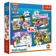 Tlapková patrola 4 v 1 70-54-48-35dílné puzzle - Trefl