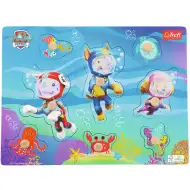 Tlapková patrola potápěčští pejsci v akci dřevěné vkládací puzzle - Trefl