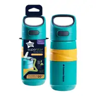 Tommee Tippee: Superstar Flip top hrnek s brčkem, modrý, 500 ml (18 měsíců+)