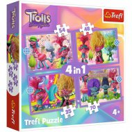 Trollové 3: 4 v 1 puzzle set - Trefl