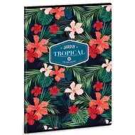 Tropický Wildblume sešit s čtvercovým rastrem A4