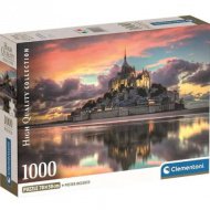 Úžasný Mont Saint-Michel HQC puzzle s 1000 dílky a plakátem - Clementoni