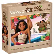 Vaiana 2 dobrodružství na moři 2 v 1 48dílné Eco mini puzzle a omalovánka 35x25cm - Lisciani