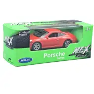 Welly: Porsche 911 (991) Carrera S červený kovový model autíčka 1/64