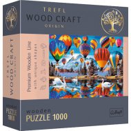 Wood Craft: Barevné horkovzdušné balóny 1000ks prémiové dřevěné puzzle - Trefl