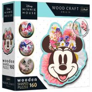 Wood Craft: Disney - Stylová Minnie Mouse 160 dílků prémiové dřevěné puzzle - Trefl