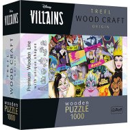 Wood Craft: Disney Hlavní padouši puzzle 1000 dílků - Trefl