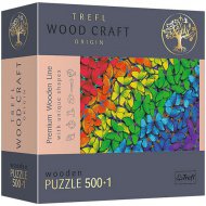 Wood Craft: Duhové motýly dřevěné puzzle 500+1 dílků - Trefl