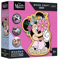 Wood Craft Junior: Disney Minnie Mouse svět dřevěné puzzle 50 ks - Trefl