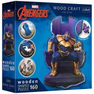 Wood Craft: Marvel Avengers - Thanos na trůnu 160-dílné prémiové dřevěné puzzle - Trefl