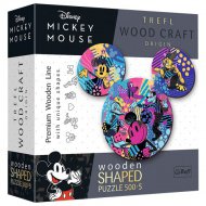 Wood Craft: Mickey Mouse 500+5 dílků dřevěné puzzle - Trefl