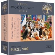 Wood Craft: Přátelství psa 1000ks prémiové dřevěné puzzle - Trefl