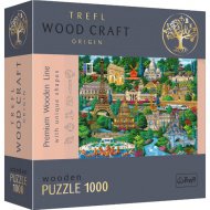 Wood Craft Slavná místa: Francie 1000ks prémiové dřevěné puzzle - Trefl