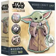Wood Craft: Star Wars - Mandalorian Grogu 160 dílkové prémiové dřevěné puzzle - Trefl