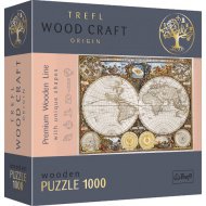 Wood Craft: Stará mapa 1000ks prémiové dřevěné puzzle - Trefl