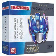 Wood Craft: Transformers Optimus Prime 500+5dílná prémiová dřevěná puzzle - Trefl