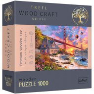 Wood Craft: Západ slunce u Golden Gate dřevěná puzzle 1000 ks - Trefl