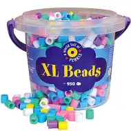 XL korálky v kbelíku v pastelových barvách 950 ks