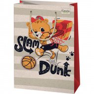 Zelená Tráva Basketbalový lev s vzorem velké velikosti prémiový dárkový sáček 26x14x33cm