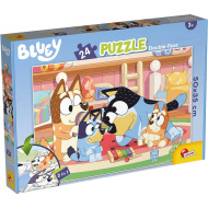 Bluey a přátelé 2 v 1 24dílné puzzle a omalovánky 50x35 cm - Lisciani
