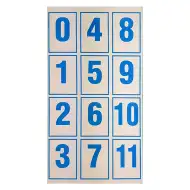 Číslo a symbolová karta pro 1. třídu