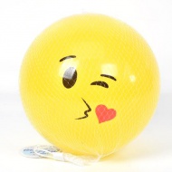 Citronově žlutý emoji míč z gumy 23 cm