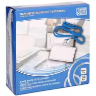 Duch: Držák jmenovky modrý s šňůrkou na krk 90x60mm 1ks