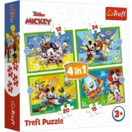 Mickey Mouse a jeho přátelé 4 v 1 puzzle - Trefl