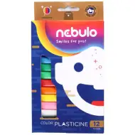 Nebulo: Sada barevných pastelových modelínů, 12 kusů, 200g