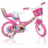 Princezniní růžové dětské kolo velikosti 12 - Dino Bikes kolo