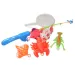 Barevná rybářská hra s rybami a kraby, rybářský prut 47cm