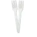 Bílá recyklovatelná vidlička, sada 10 ks