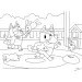 Bluey a přátelé 2 v 1 4x48dílné maxi podlahové puzzle a omalovánky 35x25 cm - Lisciani