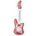 Červená hračková elektrická kytara 66 cm